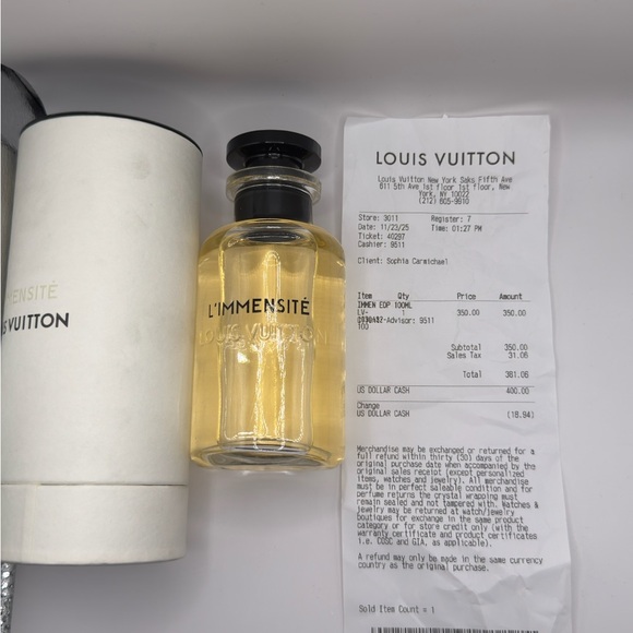 Louis Vuitton L'Immensité Fragrance with Box bag and receipt. - Picture 4 of 6